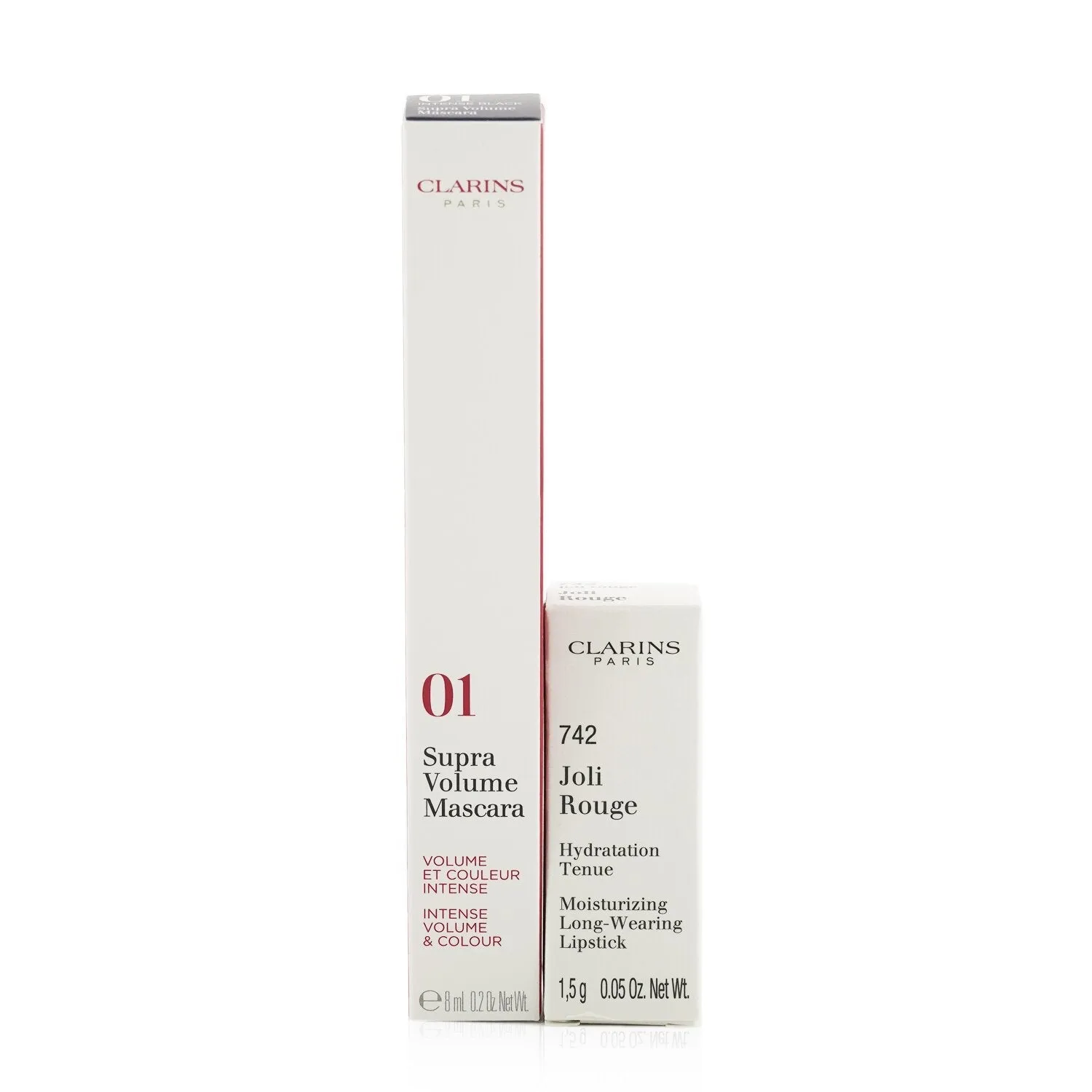 Clarins Supra Volume Mascara   Joli Rouge Set  2pcs
