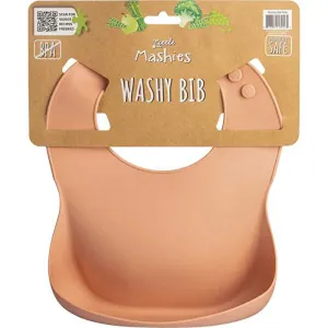 Little Mashies Silicone Washy Bib Blush Pink