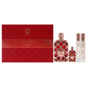 Orientica Amber Rouge by Orientica for Women - 4 Pc Gift Set 2.7oz EDP Spray. 7.5ml EDP Spray. 2 X 10ml EDP Spray