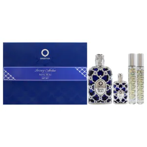 Orientica Royal Bleu by Orientica for Unisex - 4 Pc Gift Set 2.7oz EDP Spray. 2 x 10ml EDP Spray. 7.5ml EDP Splash