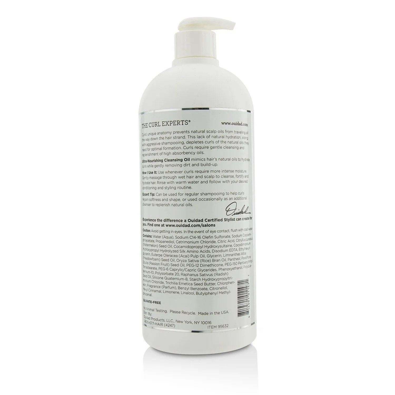 Ouidad Ultra-Nourishing Cleansing Oil (Curl Primers)  1000ml/33.8oz