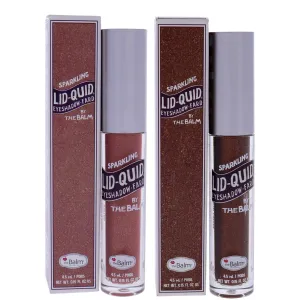 TheBalm Lid-Quid Sparkling Liquid Eyeshadow Kit by the Balm for Women - 2 Pc Kit 0.15 oz Eye shadow - Irish Coffee. 0.15 oz Eye Shadow - Bellini