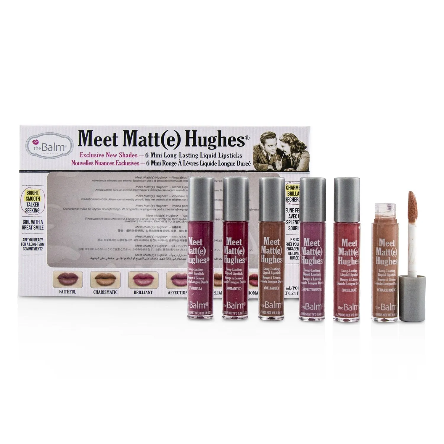 TheBalm Meet Matt(e) Hughes 6 Mini Long Lasting Liquid Lipsticks Kit - # Exclusive New Shades  6x1.2ml/0.04oz