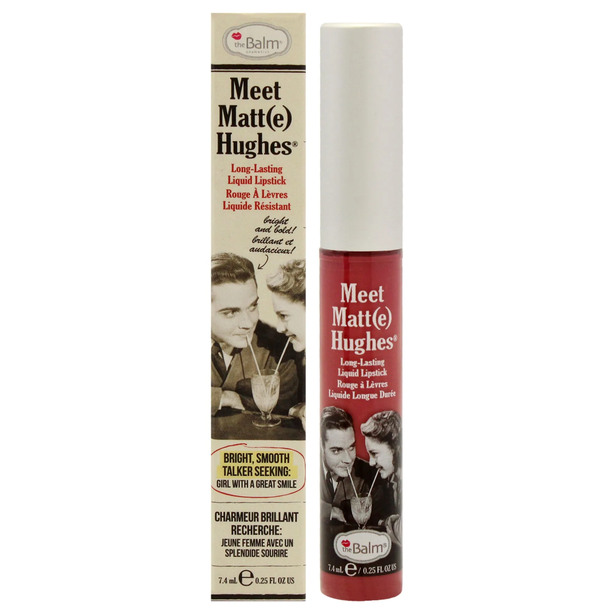 TheBalm Meet Matte Hughes Long Lasting Liquid Lipstick - Confident by the Balm for Women - 0.25 oz Lipstick